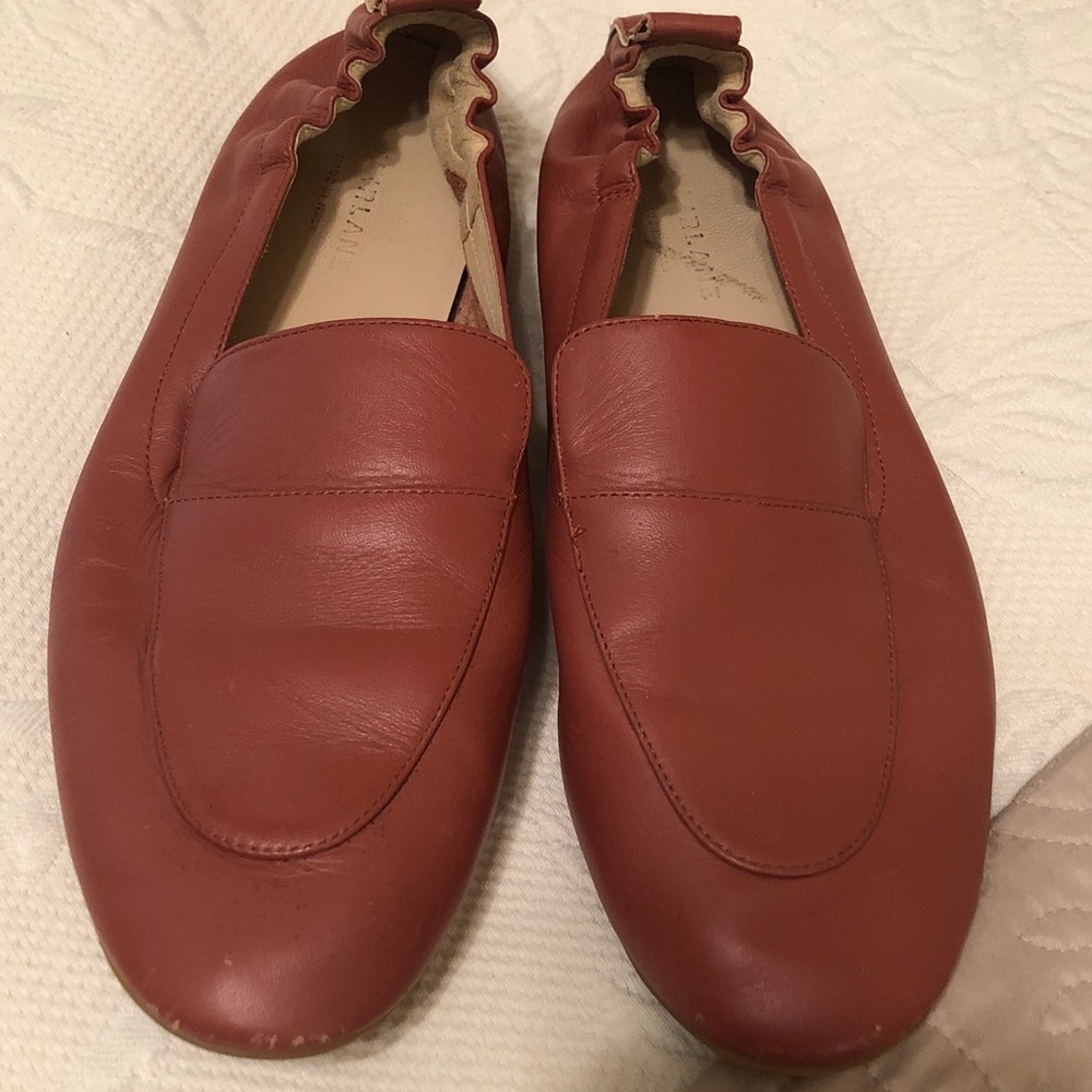 Everlane Leather Loafers in Dusty Rose color